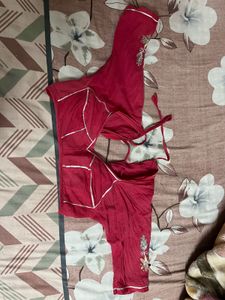 Elegant Red &amp; Beige Rajputi dress Set