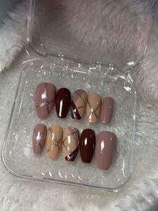 Neutral Plaid &amp; Silver Glitter Accent