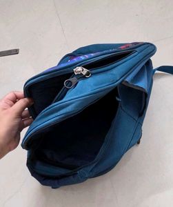 Blue Backpack with Zippers