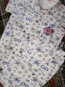 Men's Tropical Print Casual Shirt