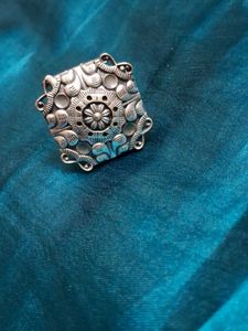 Antique Silver brass Statement Ring