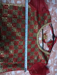 Stunning Red 👗🥳&amp; Gold Lehenga Choli