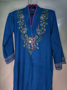 Embroidered Blue Kurta