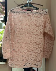 Sheer Lace Long Sleeve Top