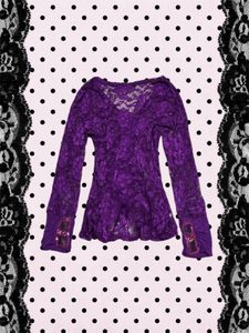 Purple Whimsical sequin embellished top