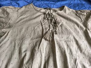 olive green balloon top