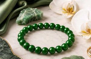 Vibrant Green Beaded Bracelet