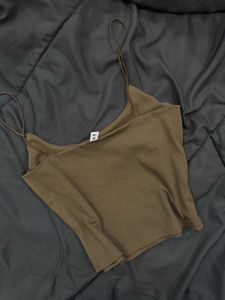 Brown cropped top