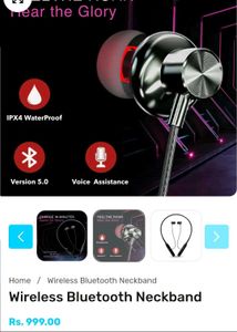 new Wireless Neckband Earphones bluetooth