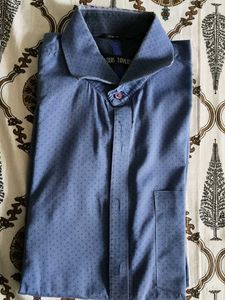 Louis Taylor Blue Dot Pattern Shirt