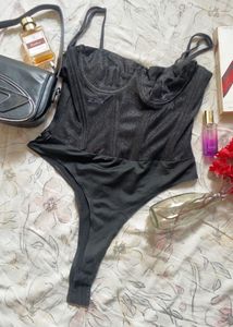 Sparkly Black Bralette Top
