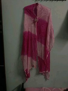 Beautiful Pink Embroidered Dupatta georgette