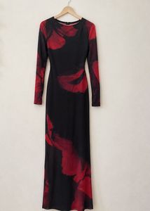 Long Sleeve Floral Print Maxi Dress