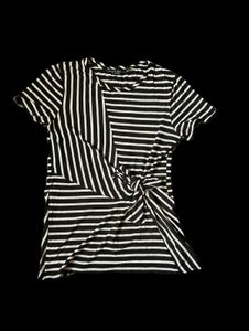 Black and White Striped Top