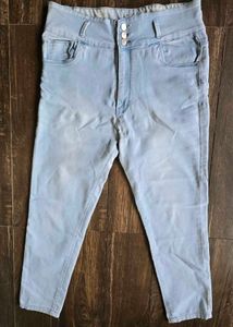 High-Waisted Denim Jeans