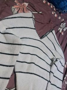 Striped Knit Sweater Top