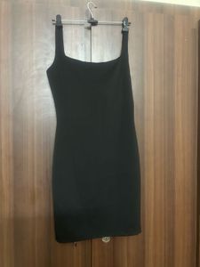 Chic Black Ruched Mini Dress