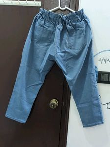 Light Wash Paperbag Waist Jeans