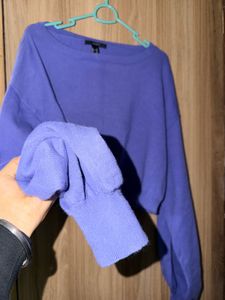 Forever 21 Cropped Knit off shoulder Sweater
