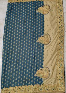 Elegantl Blue & Gold Saree