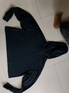 H&amp;M Dark Grey Cropped Hoodie
