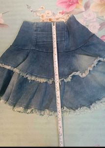 48. Denim Ruffle Skirt