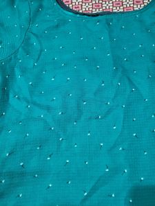 Teal Polka Dot Dress