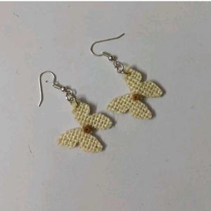 Cute Jute Butterfly Earrings