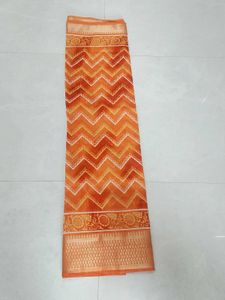 colour changing Orange Saree