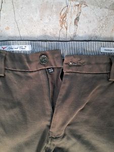 Olive Green Casual Pants