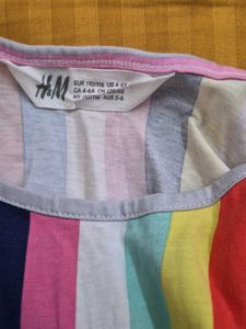 H&amp;M Colorful Striped Dress 4-6 years