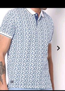 New Pepe Jeans White Blue L Tee Shirt