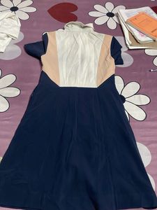 Color Block Short Sleeve Dress