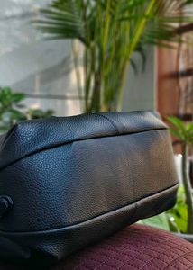 Black Textured Shoulder Bag