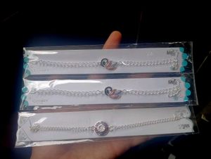 Beautiful Silver Polish rakhi pack of 3