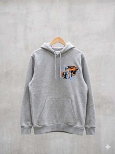 Grey Tiger Graphic Hoodie
