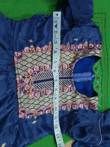 Elegant Blue Kurta Set with Embellished Pants