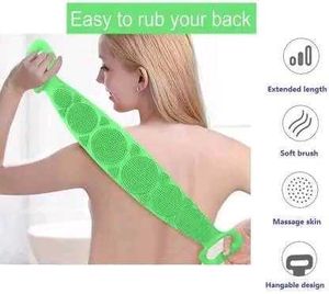 Silicone Body Scrubber for Bath Green Color