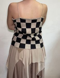 Checkered Camisole Top