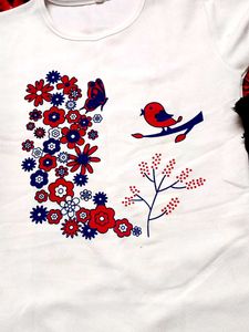 Floral Bird Print Tee