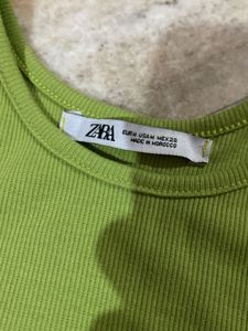 Lime Green Ribbed Tank Top
