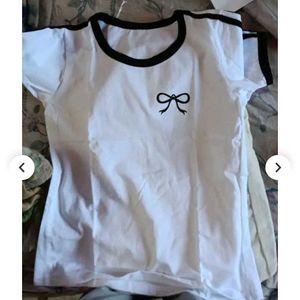 Cute Bow Detail oversized T-Shirt