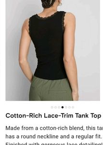 Primark Black Lace Trim Camisole Tank Top