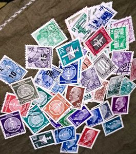 EAST GERMANY DDR 65 DIFFERENT USED STAMp