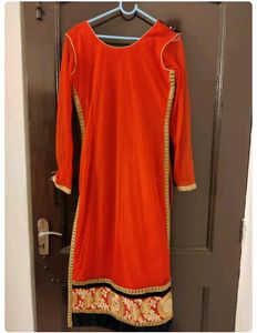 designer netted red color party wear dress