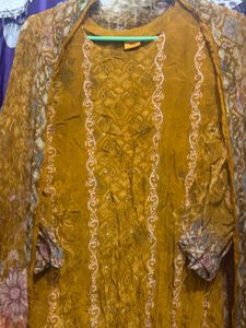 Stylish Mustard Kurta Set with Dupatta