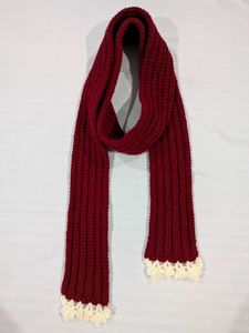 Crochet Mikasa Scarf with lace detailing