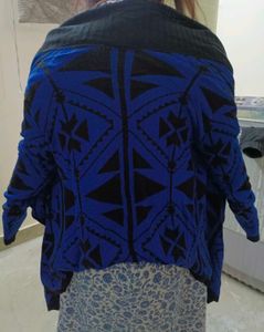 Blue Patterned Cardigan