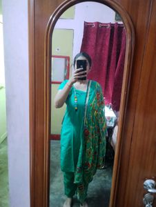 Elegant Teal Kurta Set with Dupatta