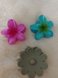 Cute Flower Hair Clips (Set of 3)